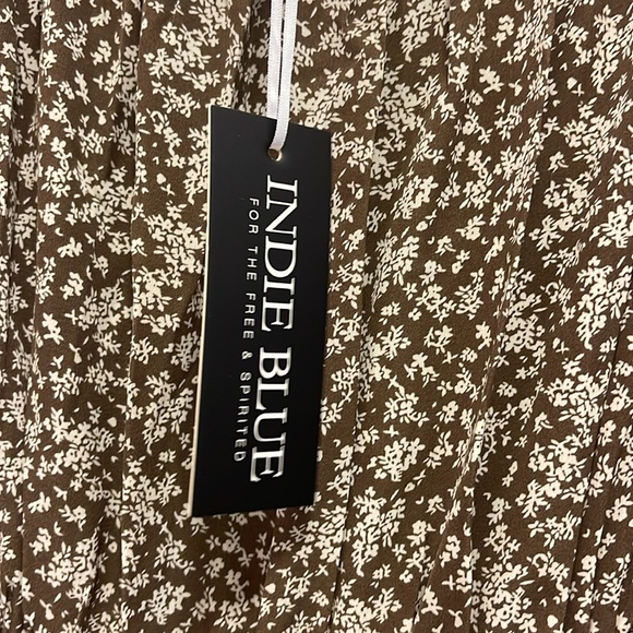 Indie Blue Brown Floral Maxi XS - Picture 3 of 3